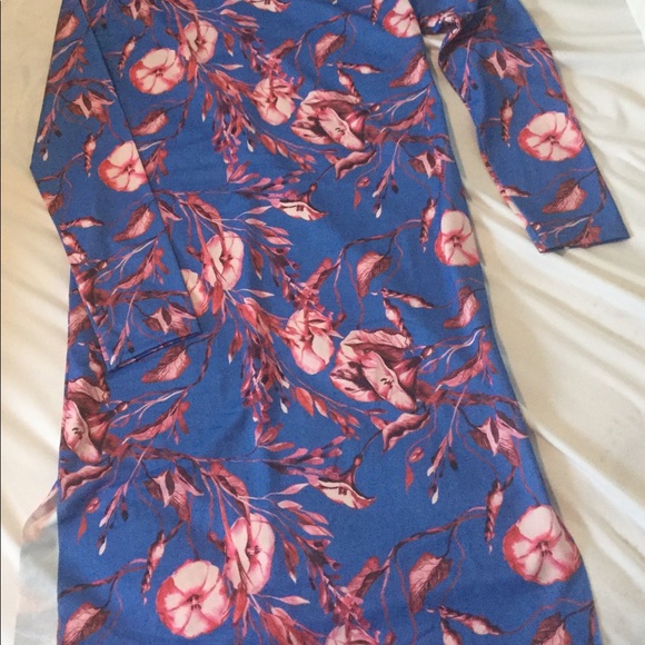 ZARA Trafaluc NWOT Floral Midi Dress High Neck TRF - Picture 6 of 8